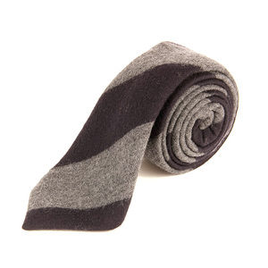 ALEXANDER OLCH NAVY BLUE & GRAY STRIPED TIE | MENS